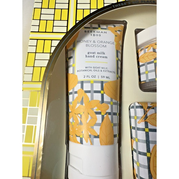 BEEKMAN 1802 "HONEY AND ORANGE BLOSSOM" 3pc Bodycare Gift Set - New Boxed - Picture 4 of 10